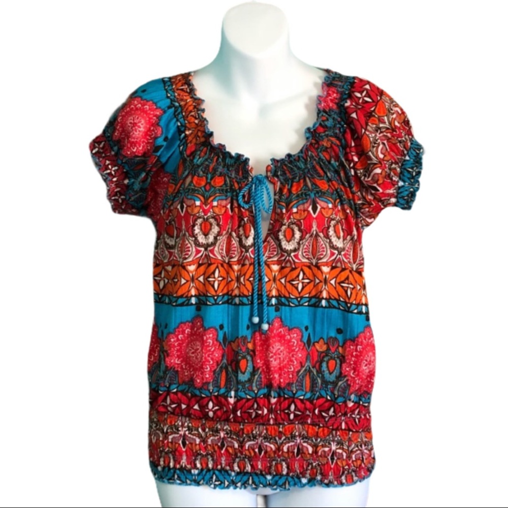 Derek Heart Patterned Top - Picture 2 of 7